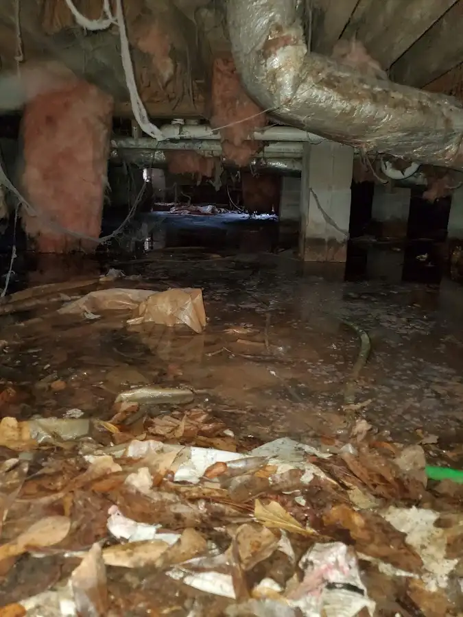 Crawl space flood assessment for Commercial Water Damage Restoration in Garfield